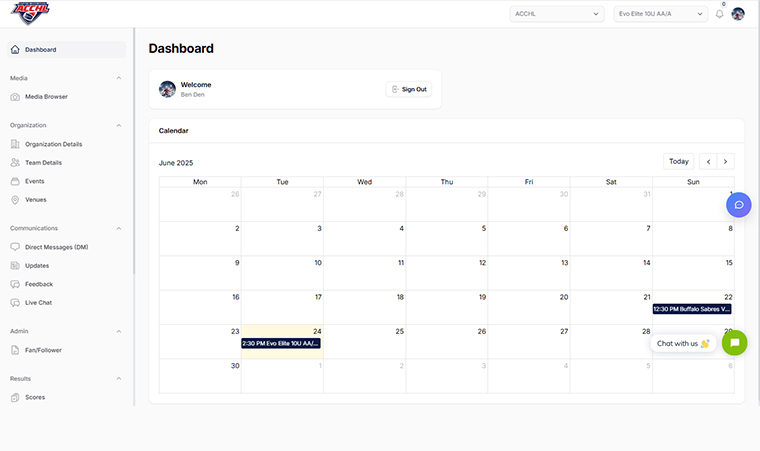 Player Dashboard