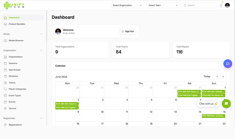 Administrator Dashboard